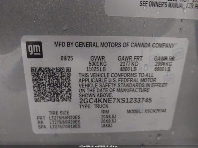 2025 CHEVROLET SILVERADO 2500HD 4WD STANDARD BED LT 8