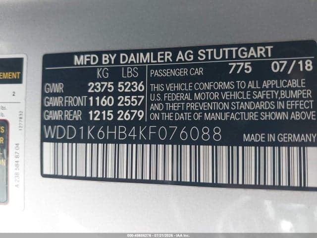 2019 MERCEDES-BENZ E 450 9