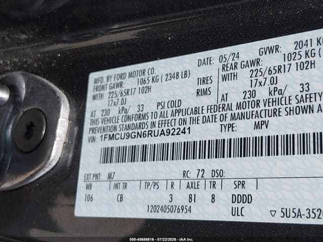 2024 FORD ESCAPE ACTIVE 9