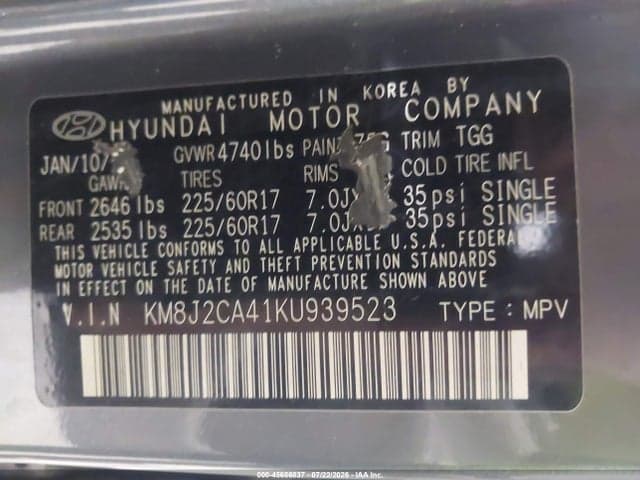 2019 HYUNDAI TUCSON SE 9