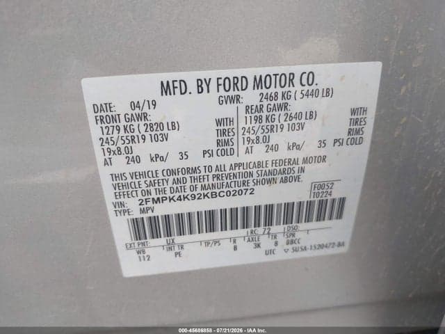 2019 FORD EDGE TITANIUM 9