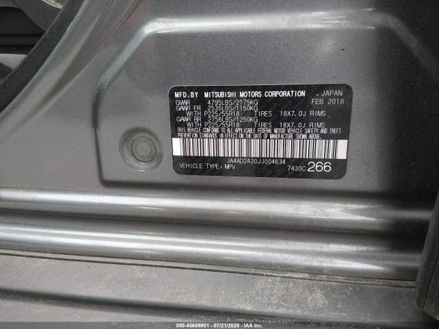 2018 MITSUBISHI OUTLANDER ES 9