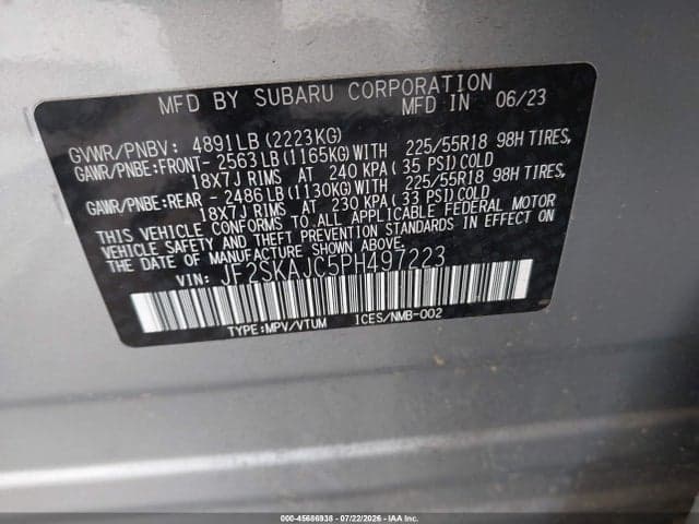 2023 SUBARU FORESTER SPORT 9
