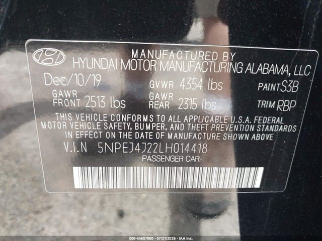 2020 HYUNDAI SONATA SEL PLUS 9