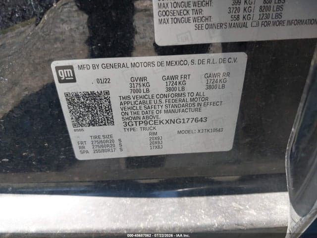 2022 GMC SIERRA 1500 LIMITED 4WD SHORT BOX ELEVATION 9
