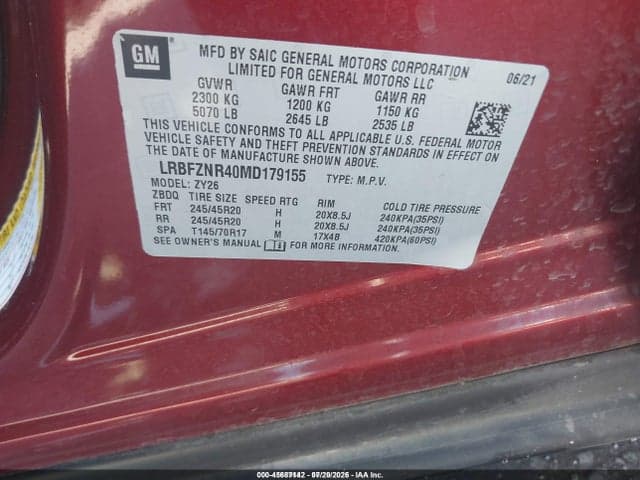 2021 BUICK ENVISION FWD ESSENCE 9