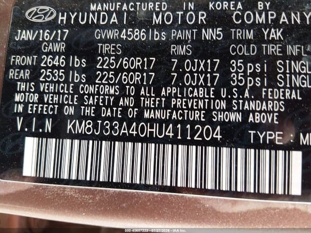2017 HYUNDAI TUCSON SE PLUS 9