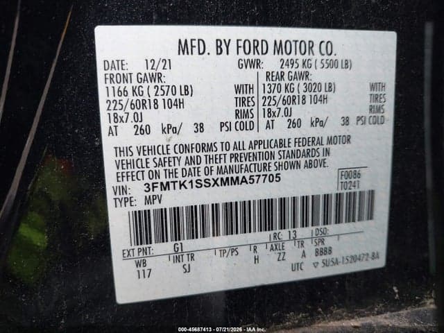 2021 FORD MUSTANG MACH-E SELECT 9
