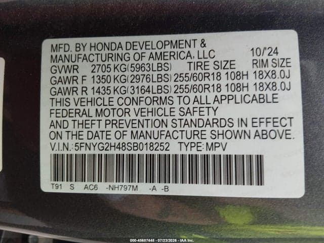 2025 HONDA PILOT EX-L 9