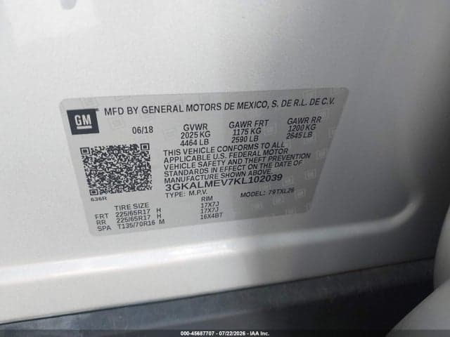 2019 GMC TERRAIN SLE 9