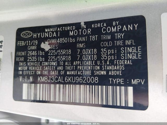 2019 HYUNDAI TUCSON ULTIMATE 9