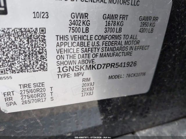 2023 CHEVROLET TAHOE 4WD LS 9