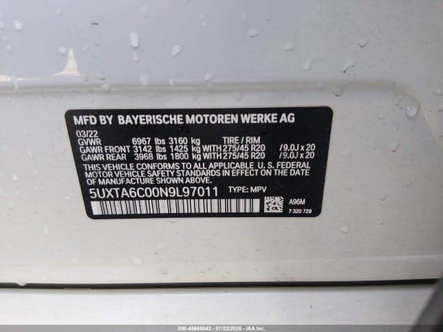2022 BMW X5 PHEV XDRIVE45E 9