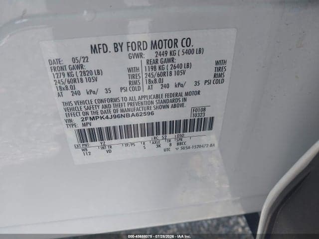 2022 FORD EDGE SEL 9