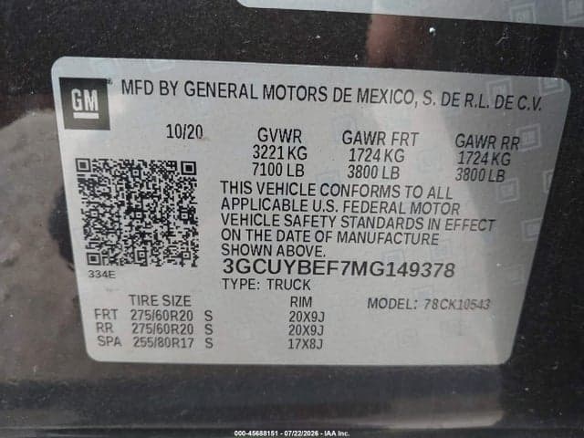 2021 CHEVROLET SILVERADO 1500 4WD SHORT BED CUSTOM 9