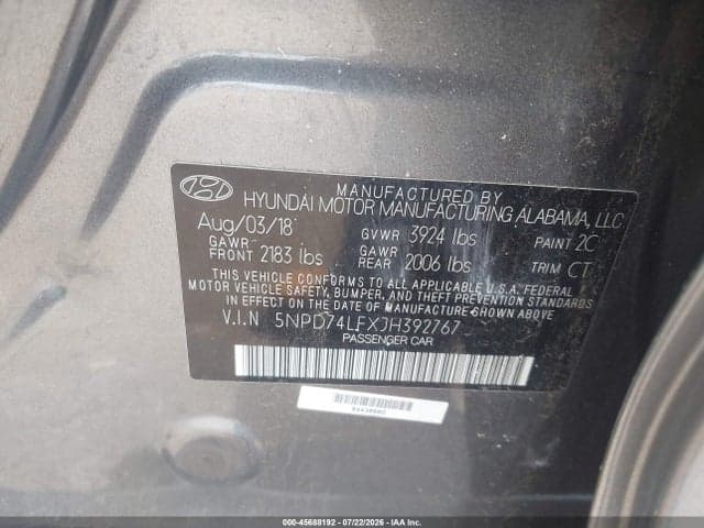 2018 HYUNDAI ELANTRA SE 9