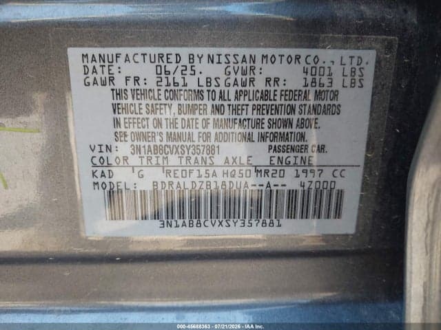 2025 NISSAN SENTRA SV 9