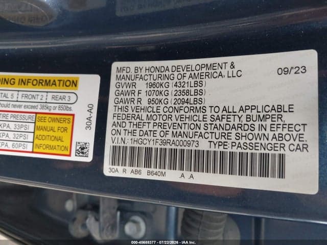 2024 HONDA ACCORD EX 9