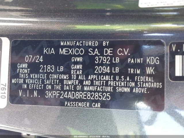 2024 KIA FORTE LXS 9
