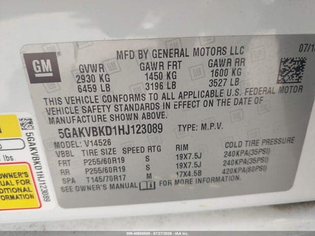 2017 BUICK ENCLAVE LEATHER 9