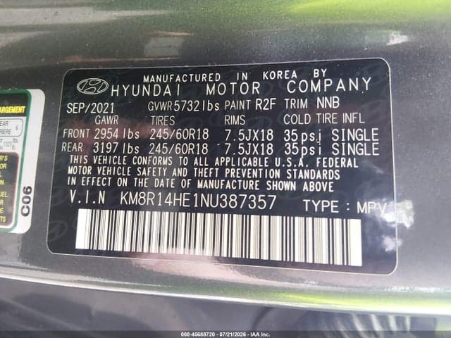 2022 HYUNDAI PALISADE SE 9