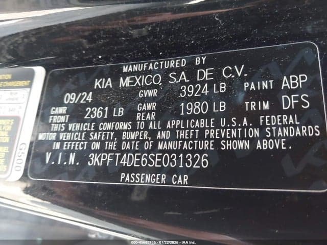 2025 KIA K4 LXS 9