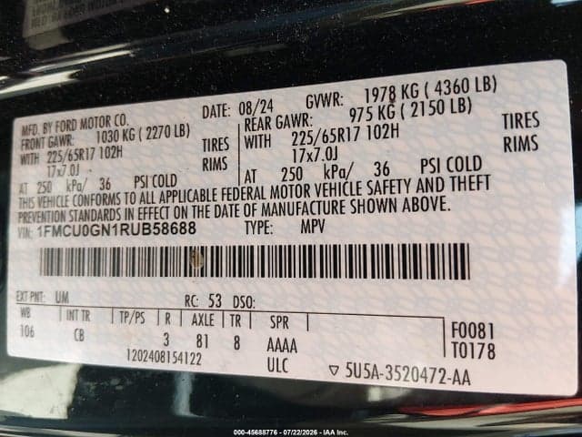 2024 FORD ESCAPE ACTIVE 6