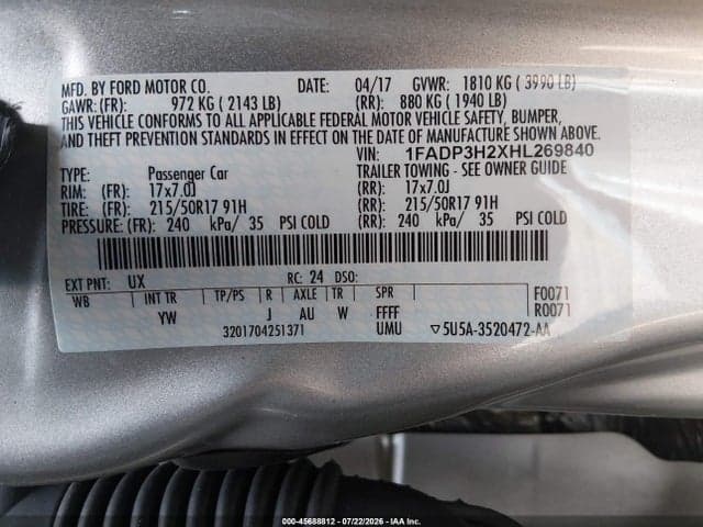 2017 FORD FOCUS SEL 9