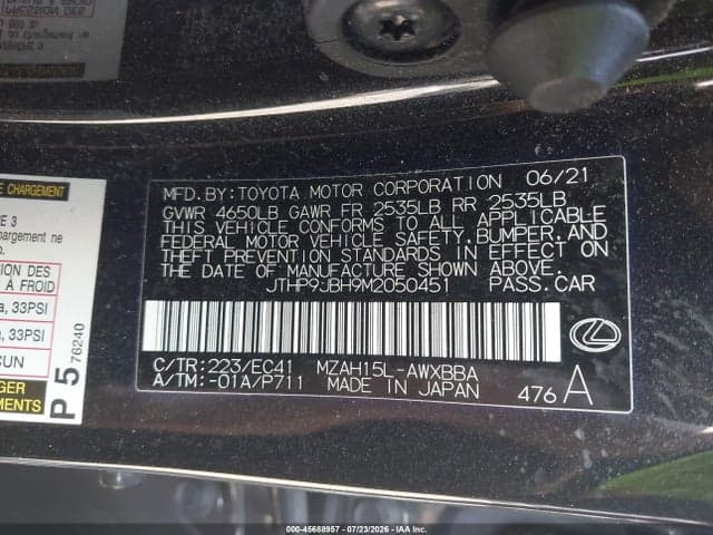 2021 LEXUS UX 250H 9