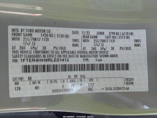 2024 FORD RANGER XLT 9