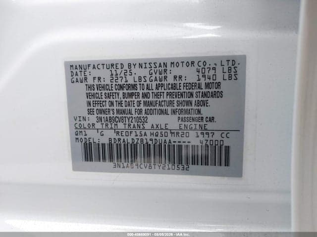 2026 NISSAN SENTRA SV 9