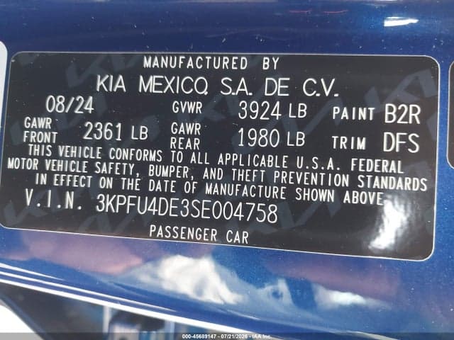 2025 KIA K4 EX 9