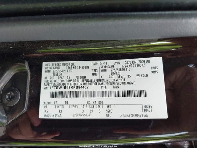 2019 FORD F-150 KING RANCH 9