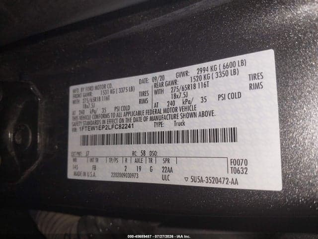 2020 FORD F-150 XLT 9
