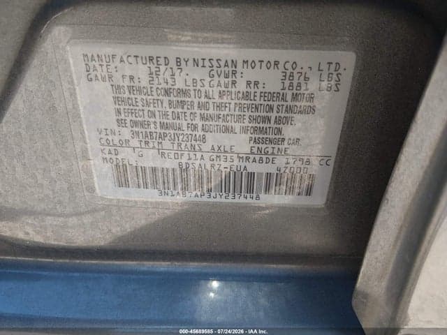 2018 NISSAN SENTRA SR 9