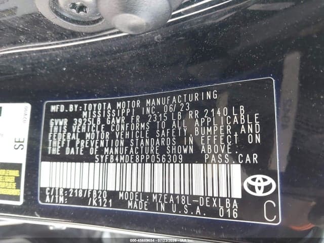 2023 TOYOTA COROLLA LE 9