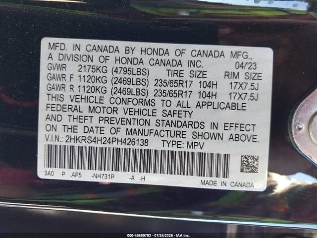 2023 HONDA CR-V LX AWD 9