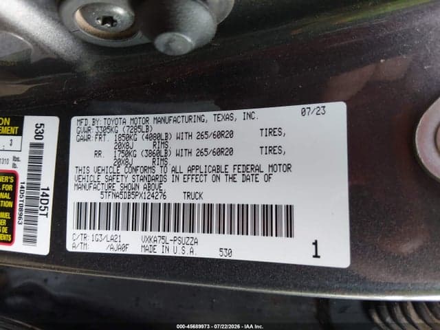 2023 TOYOTA TUNDRA PLATINUM 9