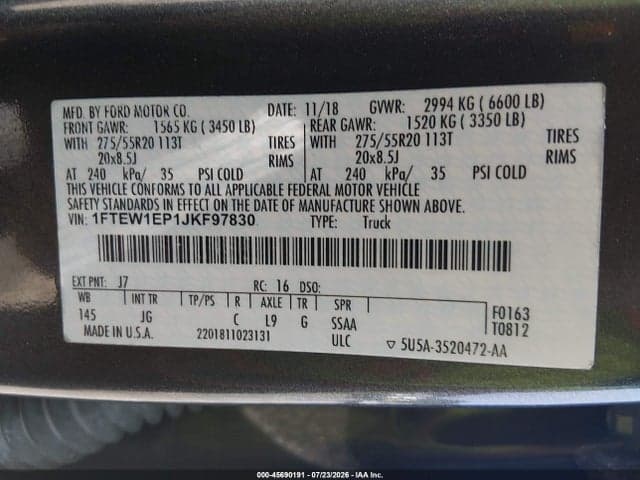 2018 FORD F-150 XL 9