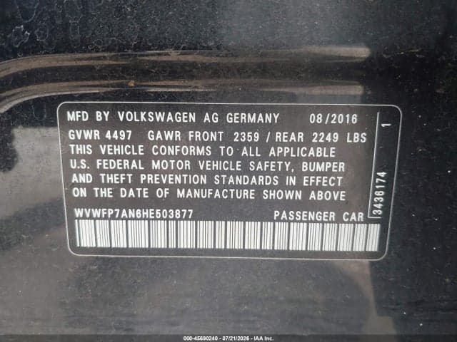 2017 VOLKSWAGEN CC 2.0T R-LINE EXECUTIVE 9