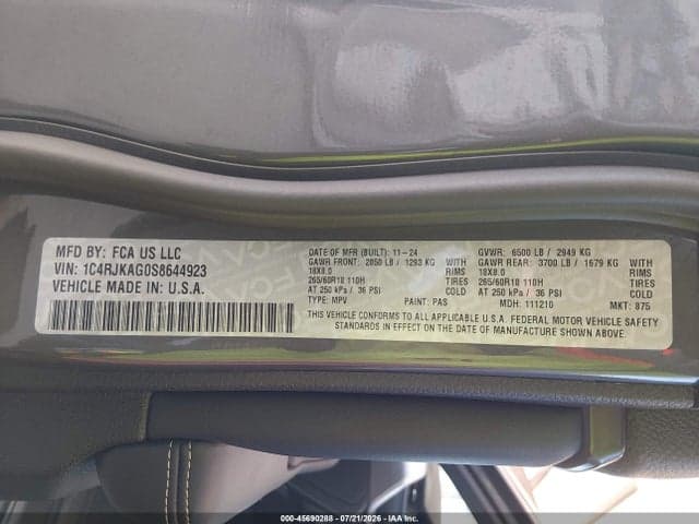 2025 JEEP GRAND CHEROKEE L LAREDO X 4X4 9
