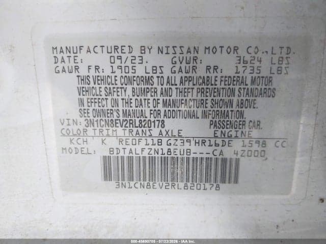 2024 NISSAN VERSA 1.6 SV 9