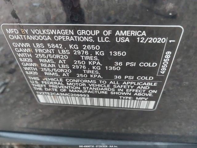 2021 VOLKSWAGEN ATLAS CROSS SPORT 3.6L V6 SEL PREMIUM 9