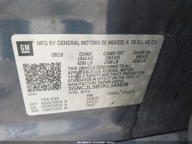 2019 CHEVROLET TRAX LT 9