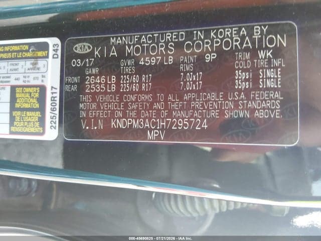 2017 KIA SPORTAGE LX 9