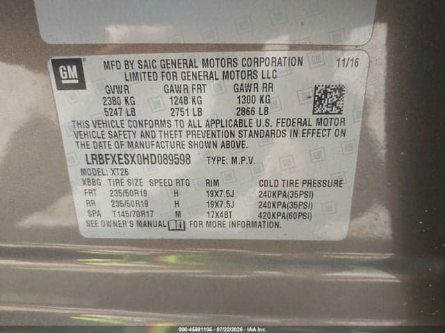 2017 BUICK ENVISION PREMIUM I 9