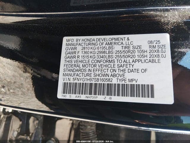 2025 HONDA PILOT BLACK EDITION 9