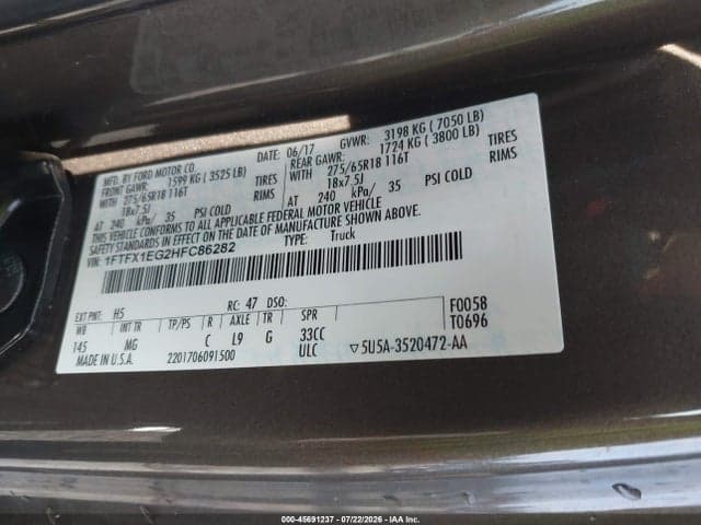 2017 FORD F-150 XLT 9