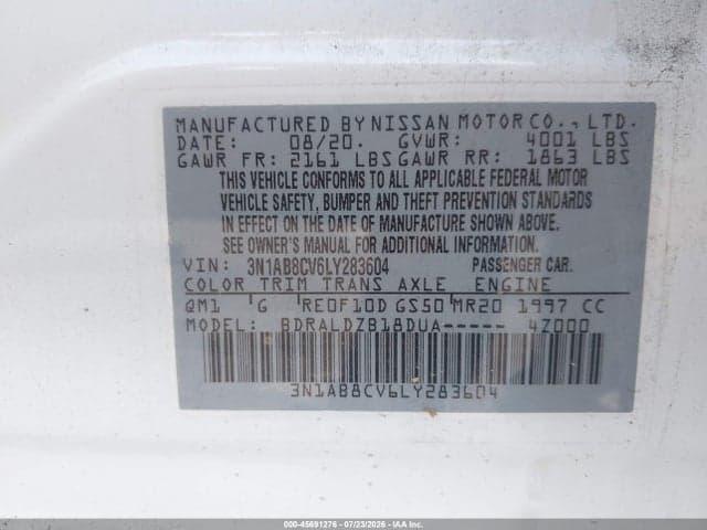 2020 NISSAN SENTRA SV XTRONIC CVT 9