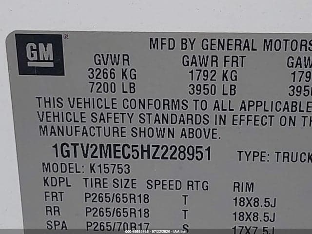 2017 GMC SIERRA 1500 SLE 9